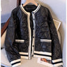 Lightweight White Baseball-style Down Jacket